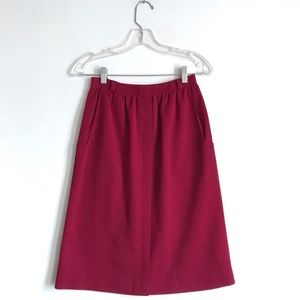 Alfred Dunner Red Midi Skirt
